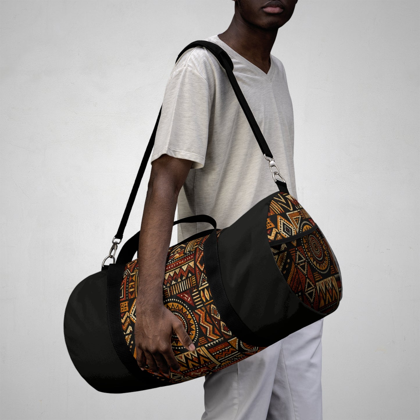 African Tribal Geometric Gym Duffel Bag