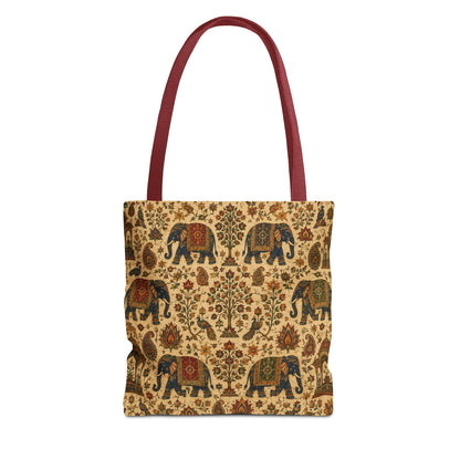 Indian Vintage Traditional Elephant Full Art Tote Bag