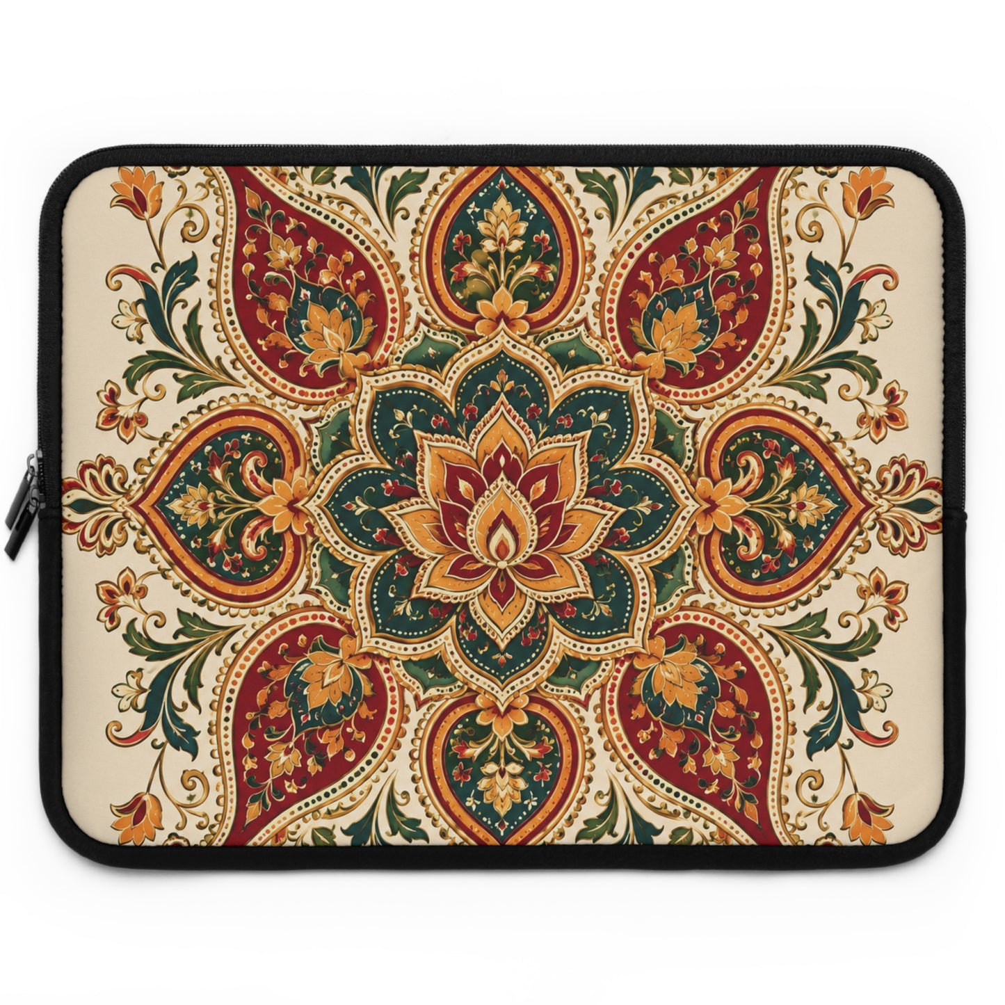 Indian Vintage Floral Paisley Mandala Laptop Sleeve