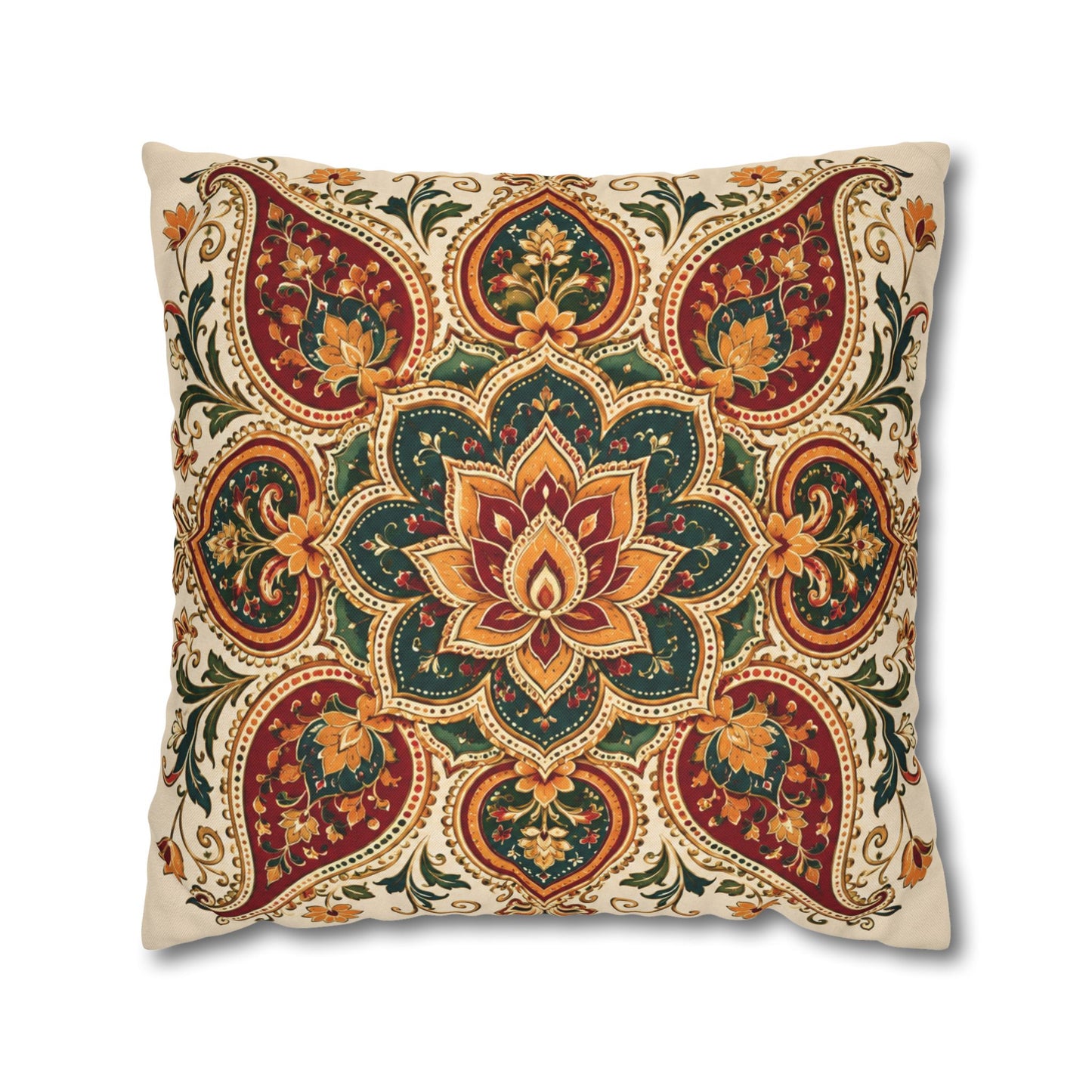Indian Vintage Floral Mandala Pillowcase Cover