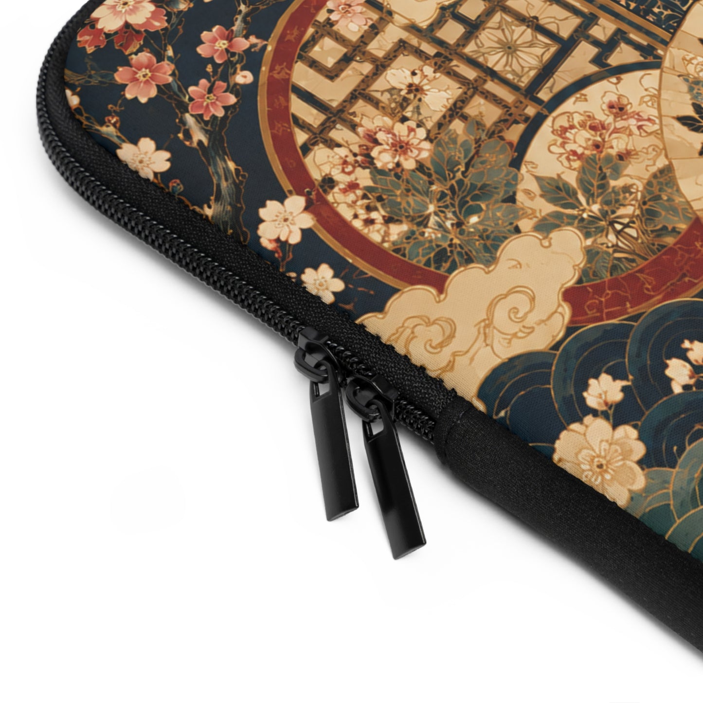 East Asian Floral Crane Pillow Case