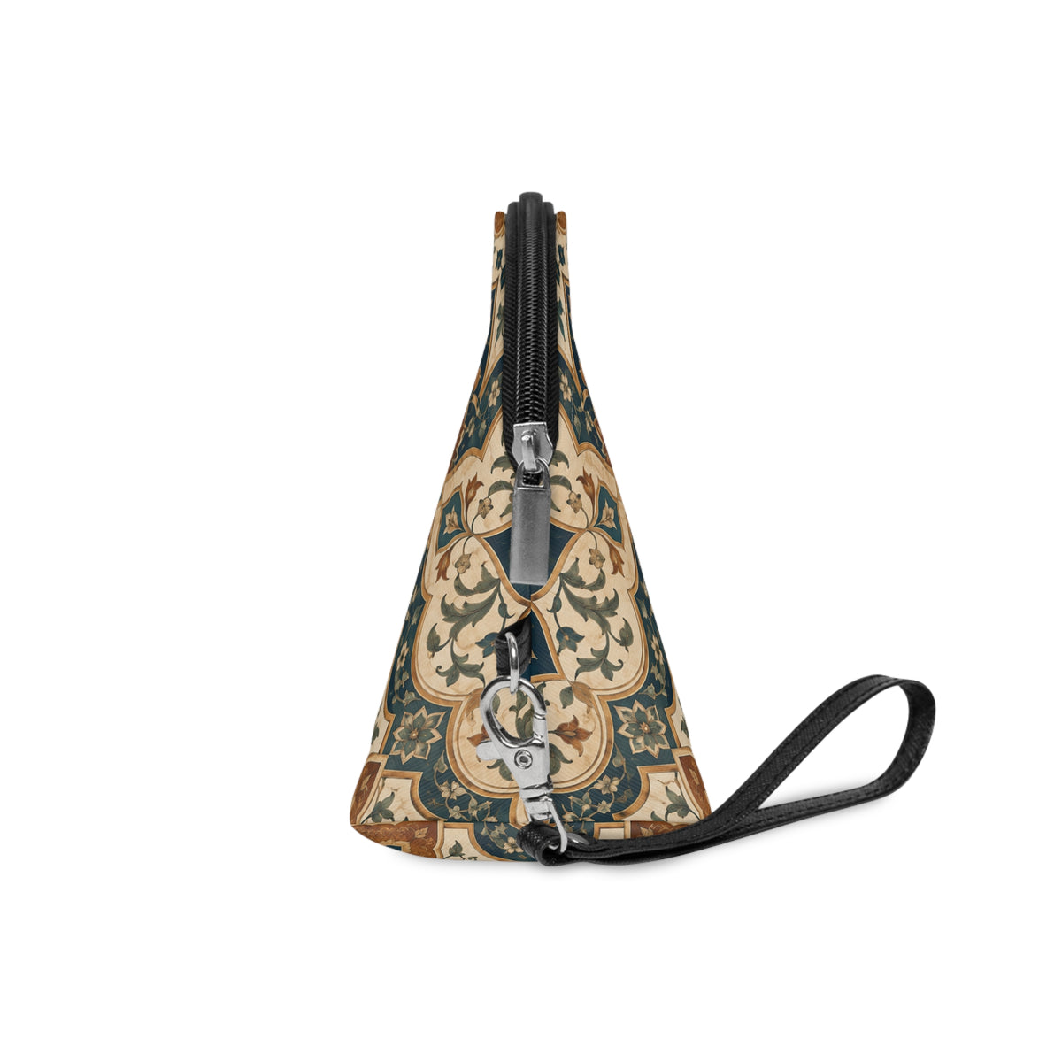 Elaborate Moroccan Round PU Leather Makeup Bag