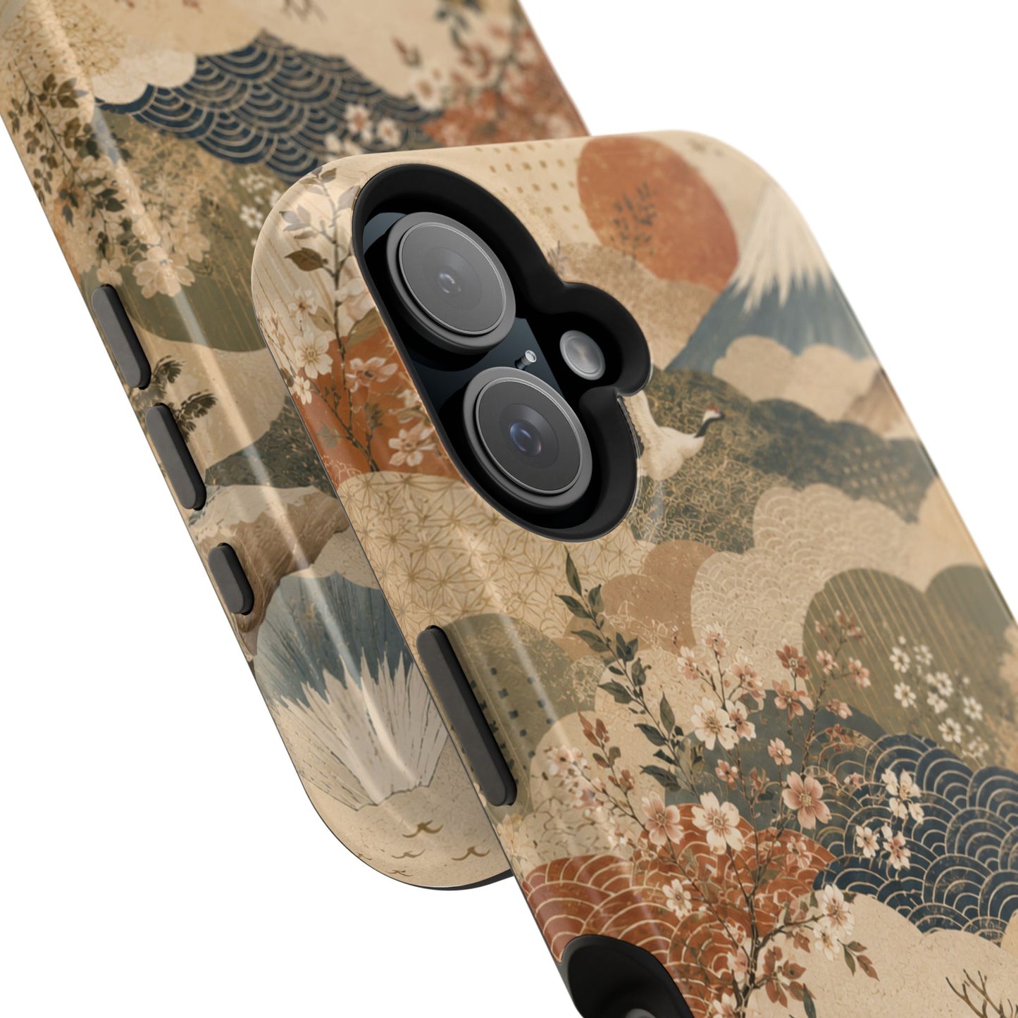 Vintage Japanese Animal Landscape Magnetic Impact-Resistant iPhone Cases
