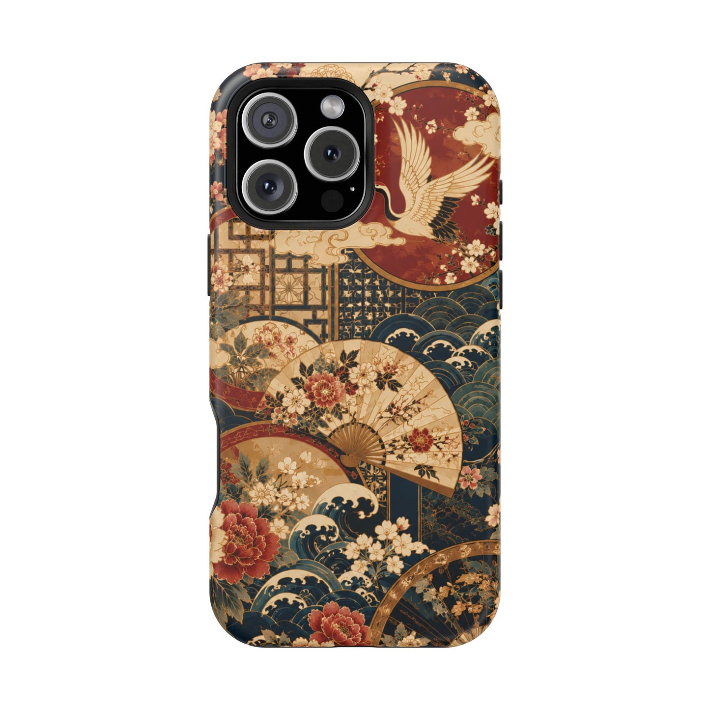 East Asian Floral iPhone Case | Magnetic Impact-Resistant Cases