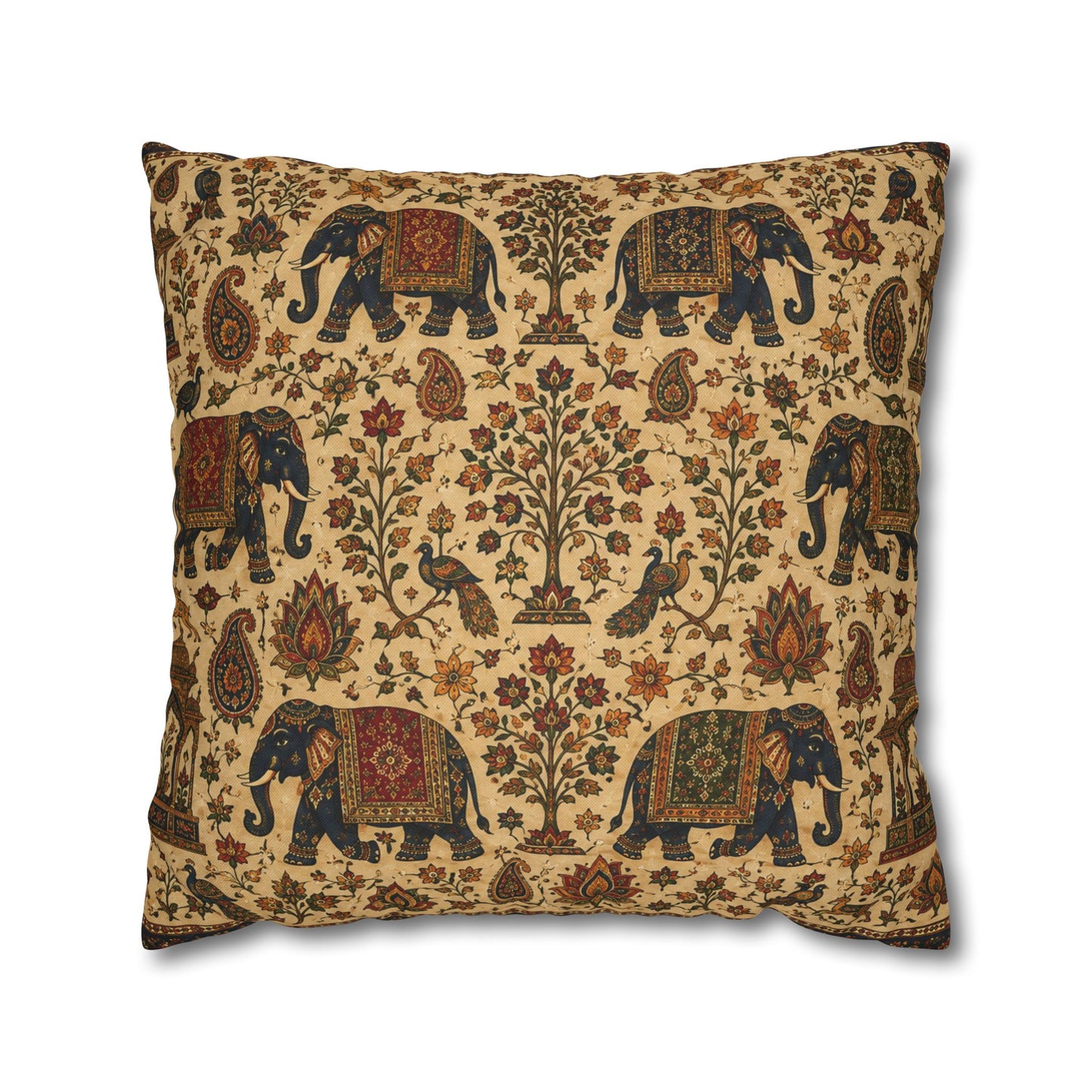 Indian Vintage Traditional Elephant Pillow Case Cover