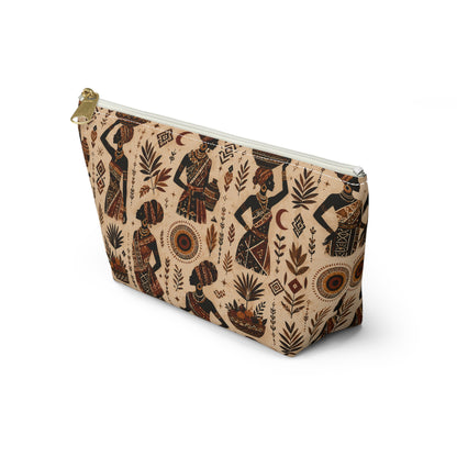 African Woman Figures Accessory Pouch Makeup Bag