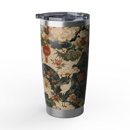 East Asian Vintage Landscape Tumblr l 20oz Stainless Steel Water Bottle