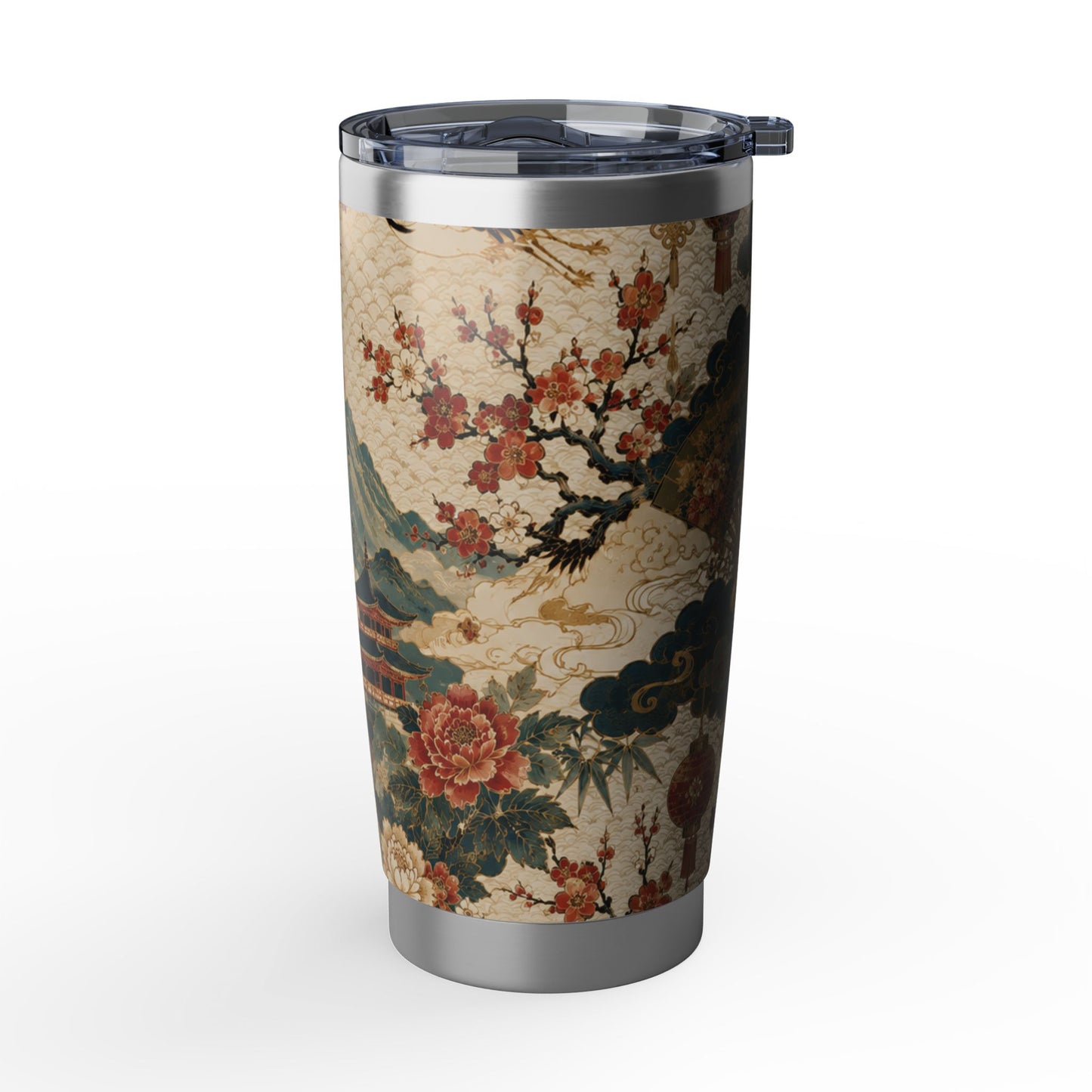 East Asian Vintage Landscape Tumblr l 20oz Stainless Steel Water Bottle
