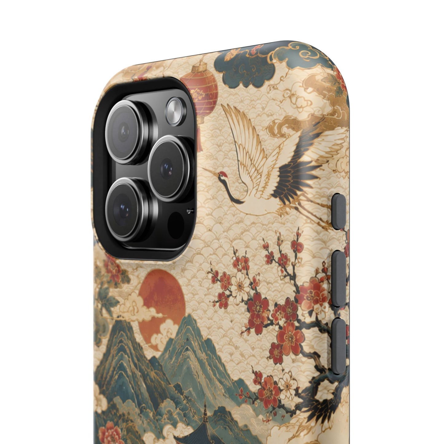 East Asian Vintage Landscape iPhone Case | Magnetic Impact-Resistant Case