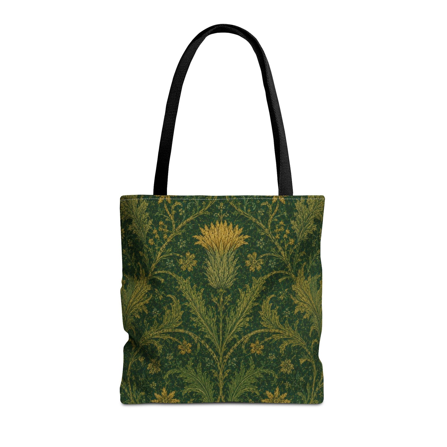 William Morris Forest Green Damask Floral Full Tote Bag