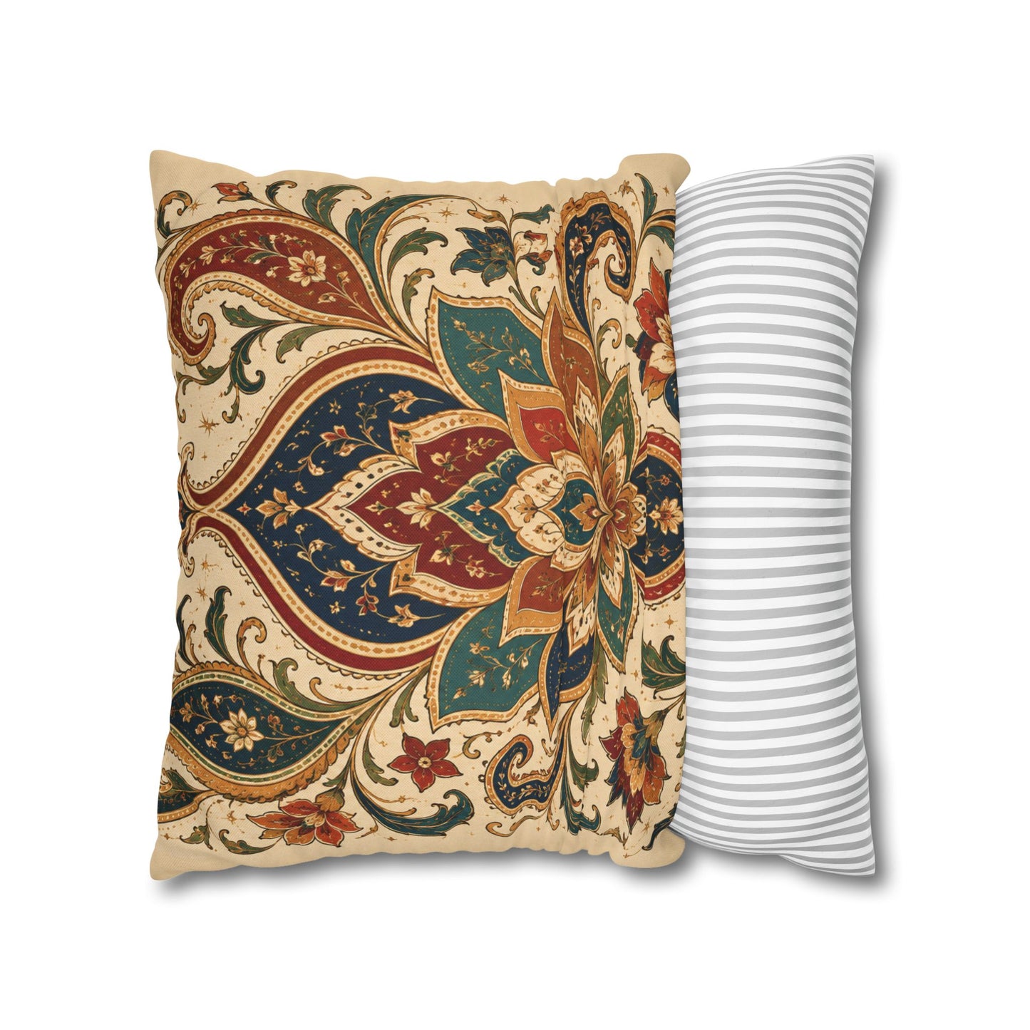 Indian Vintage Paisley Floral Throw Pillow Case Cover