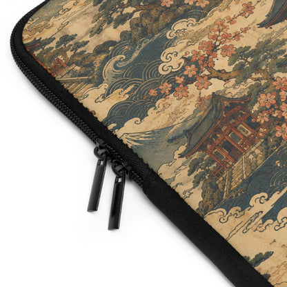 Vintage Japanese Temple Laptop Sleeve Case
