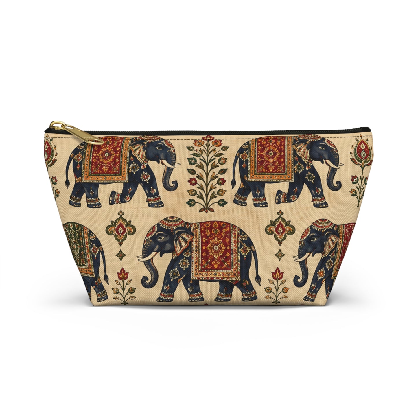 Indian Vintage Traditional Elephant Tapestry Makeup Accessory Pouch
