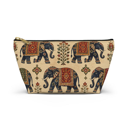 Indian Vintage Traditional Elephant Tapestry Makeup Accessory Pouch