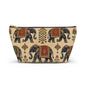 Indian Vintage Traditional Elephant Tapestry Makeup Accessory Pouch