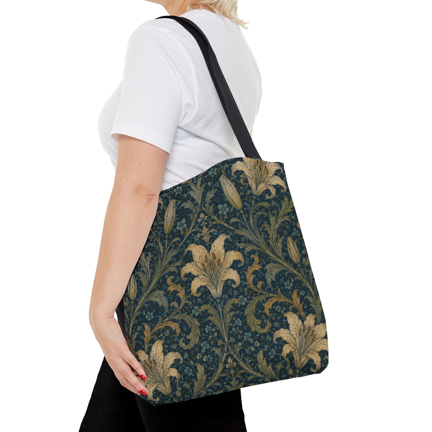 William Morris Damask Floral Full Art Tote Bag