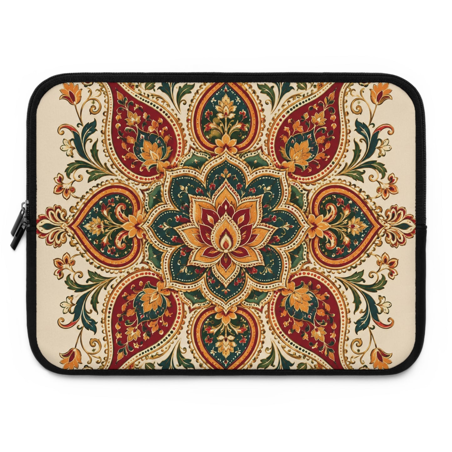 Indian Vintage Floral Paisley Mandala Laptop Sleeve