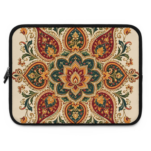 Indian Vintage Floral Paisley Mandala Laptop Sleeve