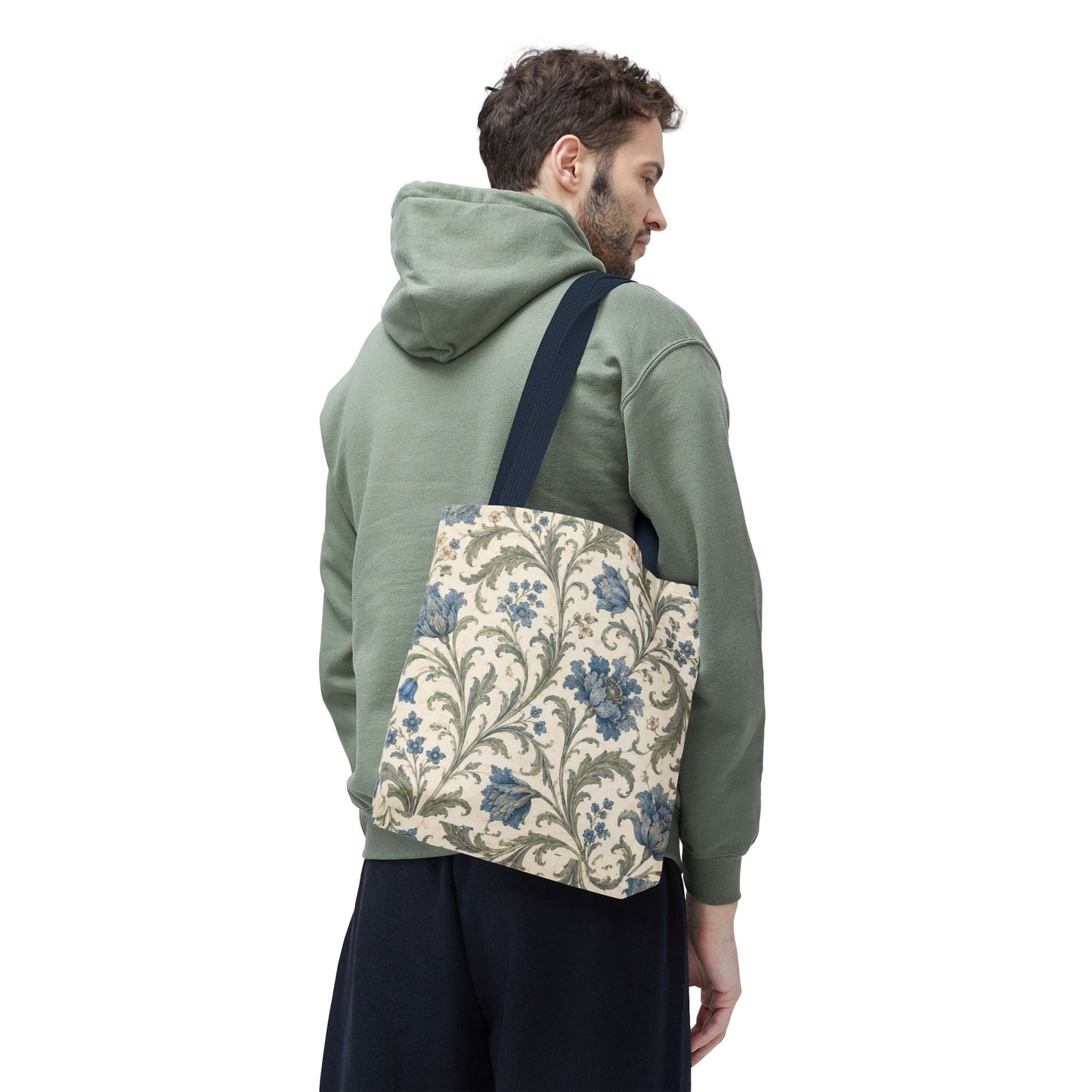 William Morris Blue Floral Vine Full Art Tote Bag