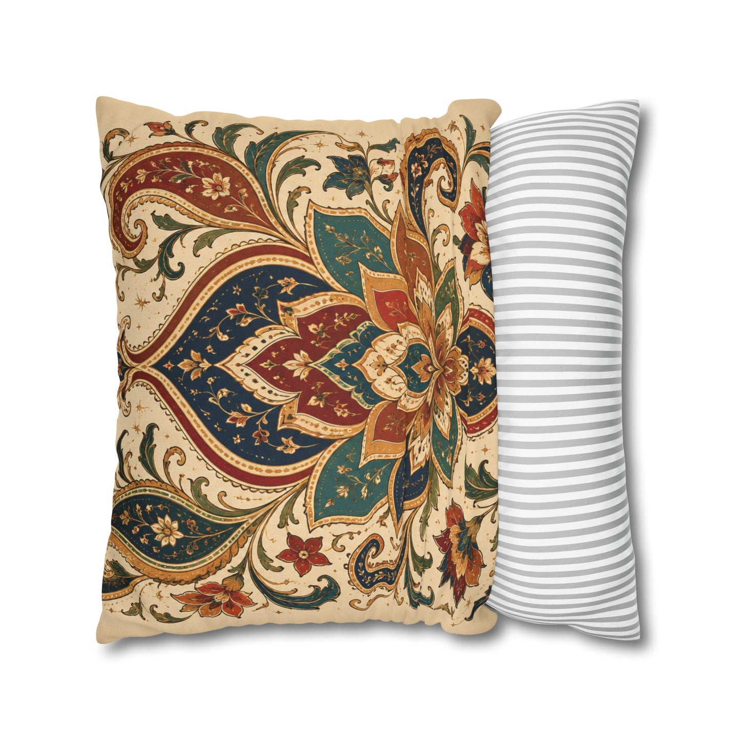 Indian Vintage Paisley Floral Throw Pillow Case Cover