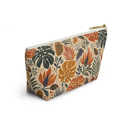African Tribal Botanical Palm Accessory Pouch Makeup Bag