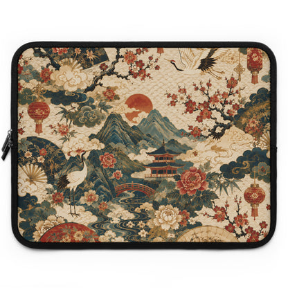 East Asian Vintage Landscape Laptop Sleeve Case